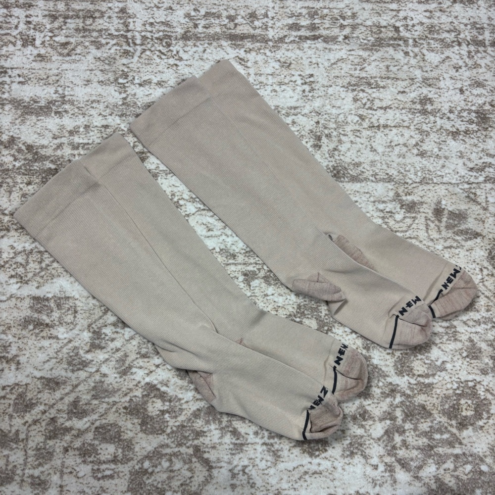 Newzill 2 Pair Bundle of Nude Copper Infused Dress Compression Socks Size S/M